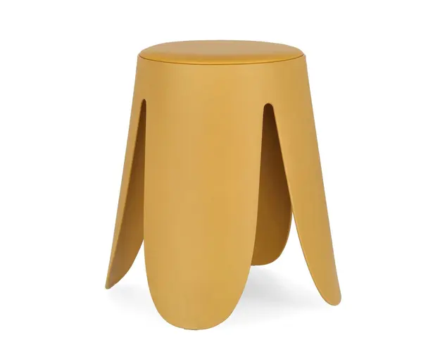 Scaun Imogen, Bizzotto, 37x47 cm, polipropilena/piele ecologica, galben mustar