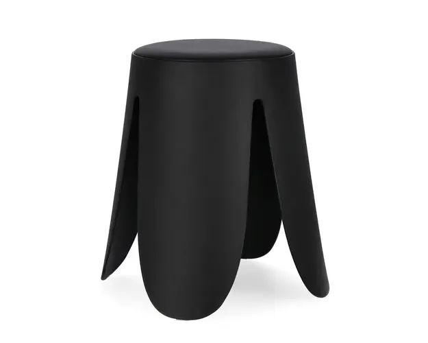 Scaun Imogen, Bizzotto, 37x47 cm, polipropilena/piele ecologica, negru