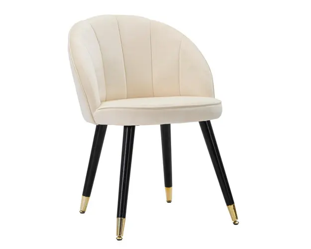 Scaun Loty, Mauro Ferretti, 57.5x58x80 cm, catifea, crem