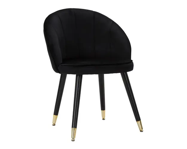 Scaun Loty, Mauro Ferretti, 57.5x58x80 cm, catifea, negru