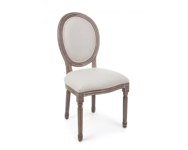 Scaun, Mathilde, Bizzotto, 48x46x96 cm, lemn de mesteacan/bumbac/in, natural