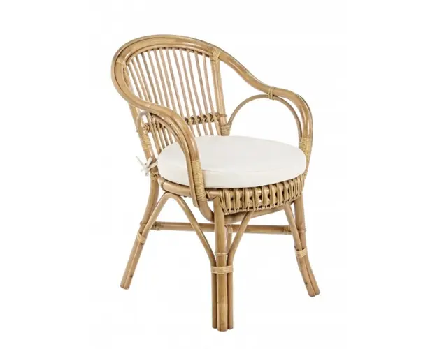 Scaun pentru gradina, Barina, Bizzotto, cu perna de sezut, 57x61x80 cm, ratan/poliester