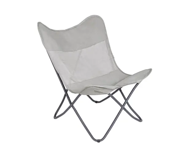 Scaun pentru gradina Butterfly Gabicce, Bizzotto, 77.5 x 81 x 89 cm, otel/textilena 2x1, natural
