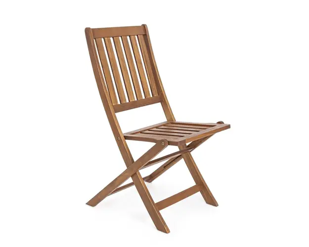 Scaun pliabil pentru gradina Mali, Bizzotto, 47.5 x 60 x 92 cm, lemn de salcam, natural