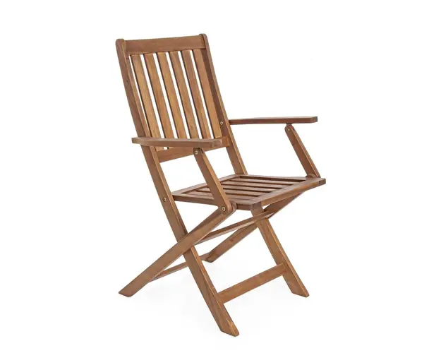 Scaun pliabil pentru gradina Mali, Bizzotto, 58 x 60 x 92 cm, lemn de salcam, natural