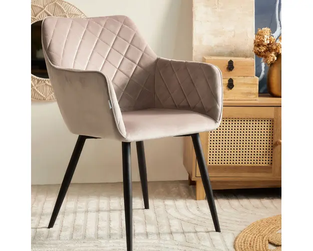 Scaun Shelton, Homla, 56x60x84 cm, poliester, bej