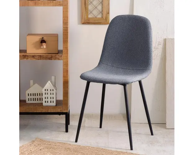 Scaun Slank, Homla, 44x52x85 cm, metal/poliester, gri