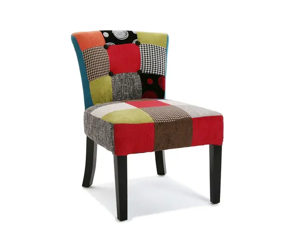 Scaun, Versa, Philippe, 73 x 50 x 64 cm, lemn/bumbac, multicolor