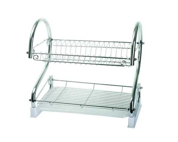 Scurgator de vase cu 2 etaje Rumianek, Domotti, 43.5x26x34.6 cm, inox