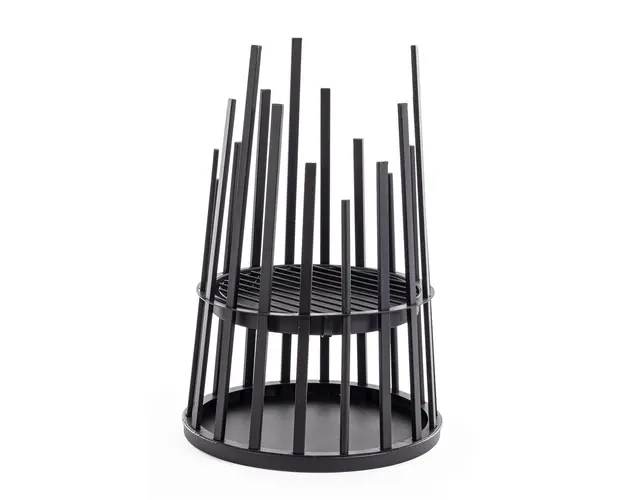 Semineu aer liber Alabama, Bizzotto, Ø50 x 75 cm, otel, negru