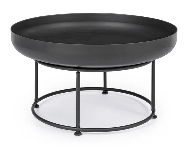 Semineu aer liber Efesto, Bizzotto, Ø80 x 44 cm, otel, negru