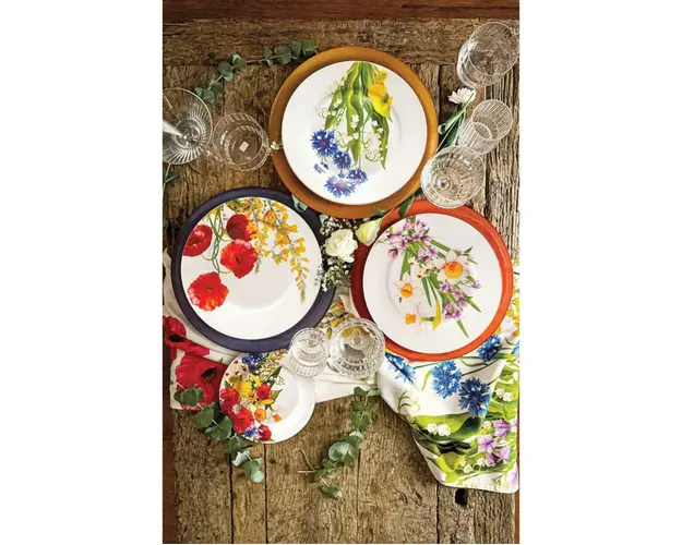 Serviciu de masa 18 piese Fiori Di Campo, Brandani, portelan