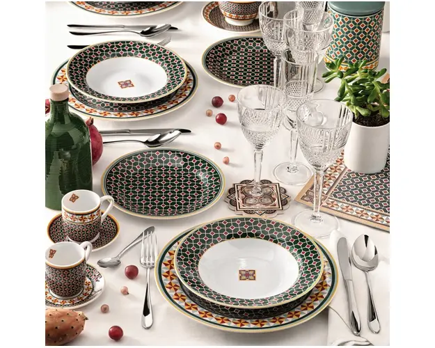 Serviciu de masa 18 piese Le Cementine Catherine, Brandani, portelan