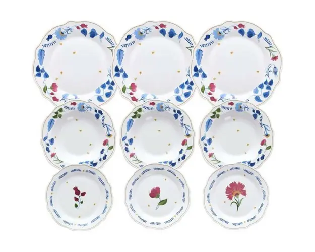 Serviciu de masa 18 piese Poema Alchimia, Andrea Fontebasso, portelan, multicolor