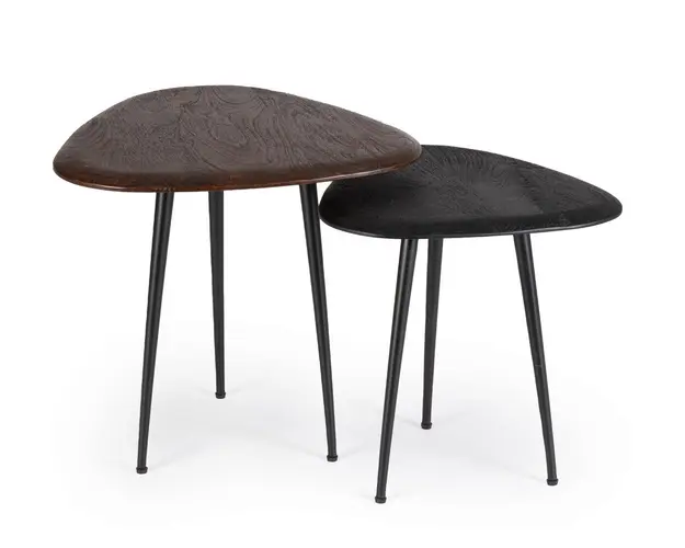 Set 2 masute de cafea Mayo, Bizzotto, 50 x 50 x 50 cm, lemn de mango