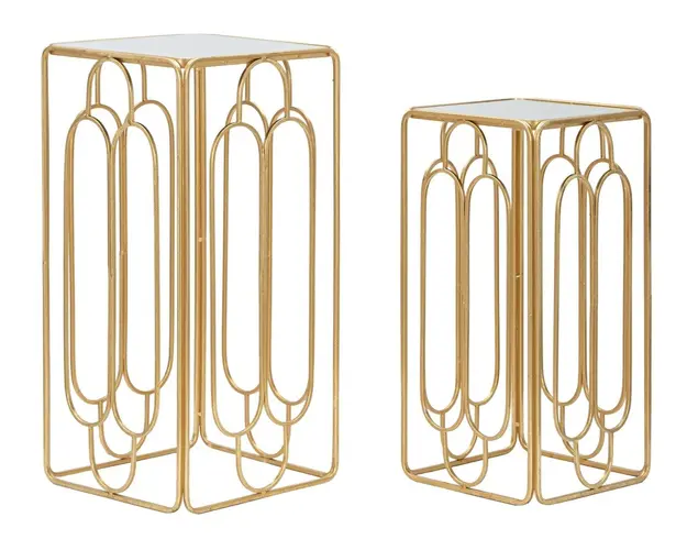 Set 2 masute inalte Arty, Mauro Ferretti, fier/oglinda