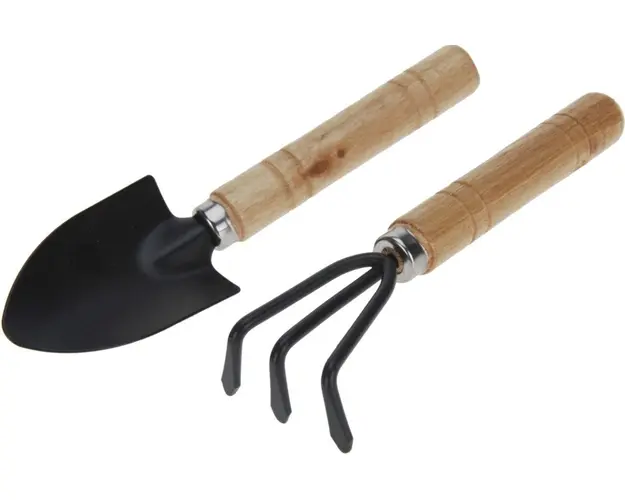 Set 2 mini ustensile de gradina Pro Garden, lemn