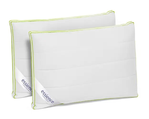 Set 2 perne 50x70 cm, Essience Premium Collection, husa satin bambus; umplutura fulgi memory si nanofibra extrafina; suport orto-cervical