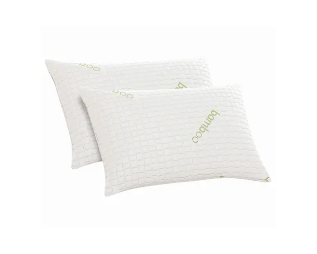 Set 2 perne 50x70 cm, Essience Premium Collection, husa tricot bambus; umplutura fulgi memory si nanofibra extrafina; suport orto-cervical
