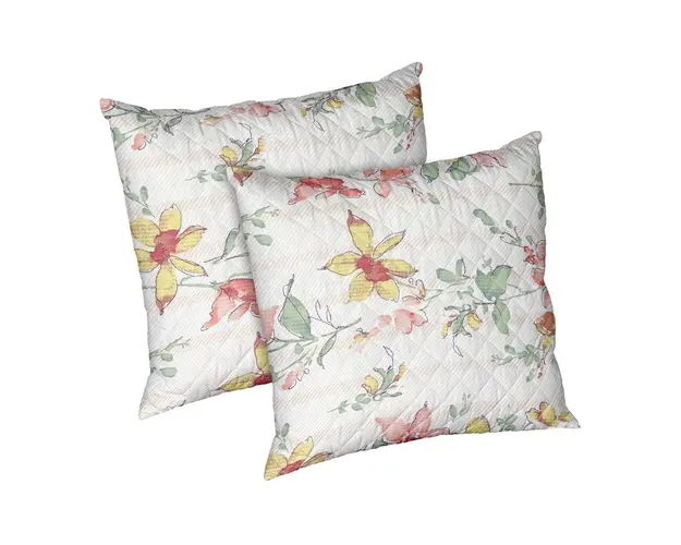 Set 2 perne Flore, microfibra matlasata, 70x70 cm