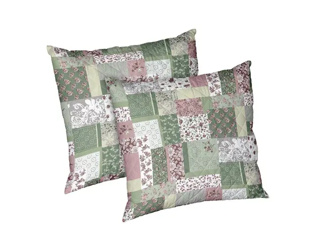 Set 2 perne Garden, microfibra matlasata, 70x70 cm