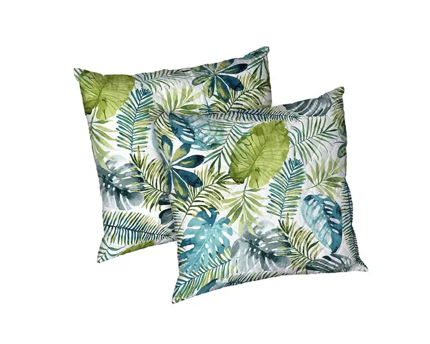 Set 2 perne Jungle, microfibra matlasata Alcam, 70X70 cm