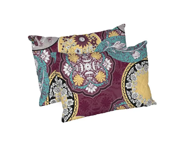 Set 2 perne Mandala, microfibra matlasata Alcam, 50x70 cm