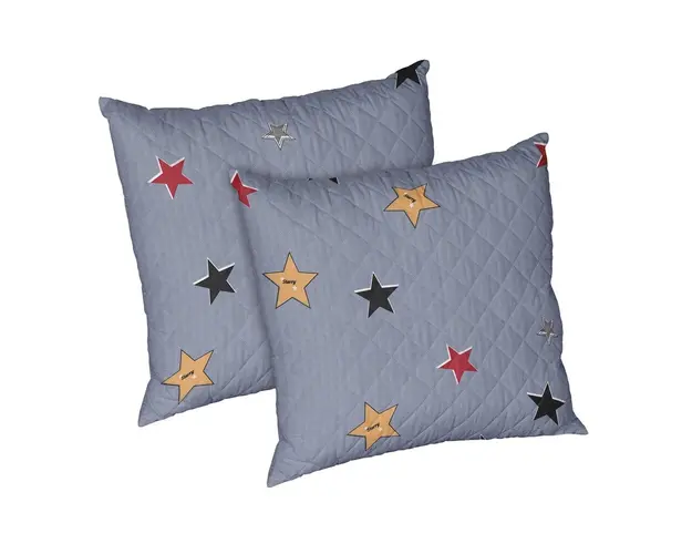 Set 2 perne Night, microfibra matlasata, 70x70 cm