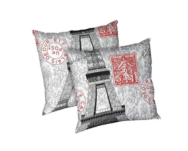 Set 2 perne Paris, microfibra matlasata Alcam, 70X70 cm
