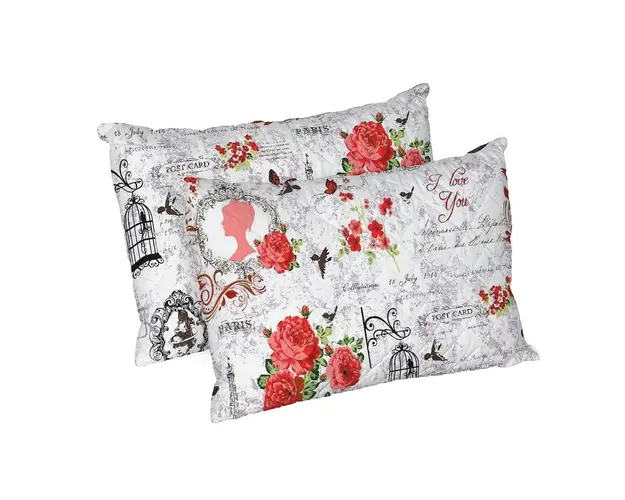 Set 2 perne Romance, microfibra matlasata, 50x70 cm