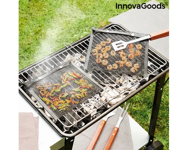 Set 2 plase pentru gratar BBQNet, InnovaGoods, 24x28 cm