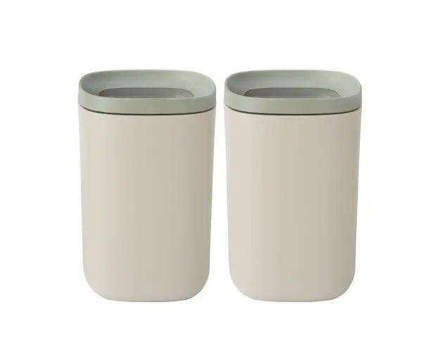 Set 2 recipiente cu capac BergHOFF, Leo Balance, 11 x 11 x 17 cm, polipropilena reciclata/cauciuc