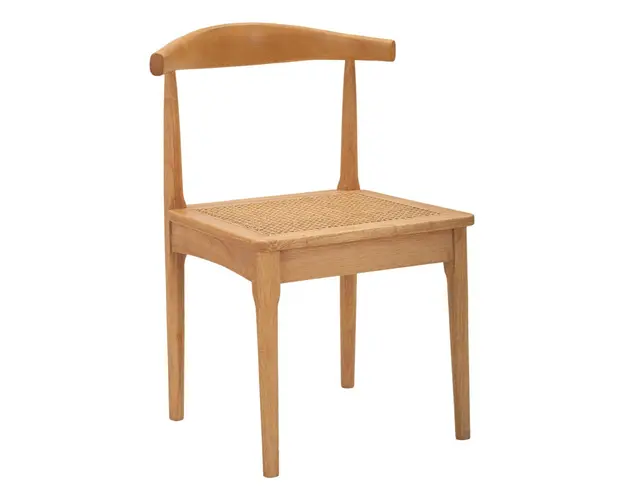 Set 2 scaune, Japan -A, Mauro Ferretti, 54 x 54 x 70 cm, lemn de arbore de cauciuc/ratan, maro