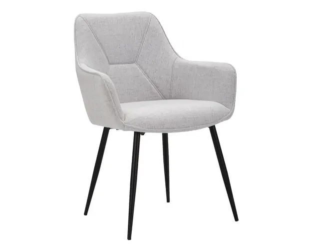 Set 2 scaune, Vicenza, Mauro Ferretti, 58 x 63 x 85.5 cm, placaj/metal/textil, gri/negru