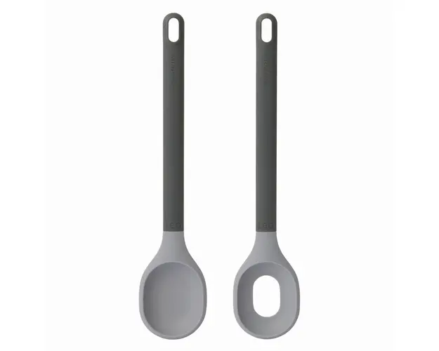 Set 2 ustensile salata BergHOFF, Leo Line, 30.5 cm, nailon/silicon, gri