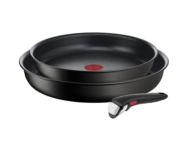 Set 3 piese pentru gatit, Tefal, Ingenio Unlimited, aluminiu, negru