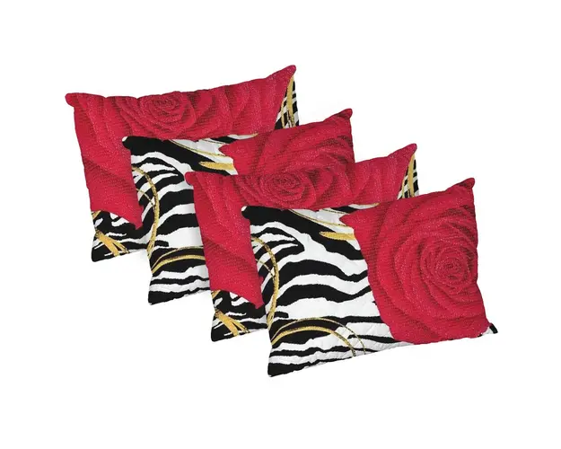 Set 4 perne Nina, microfibra matlasata Alcam, 50x70 cm