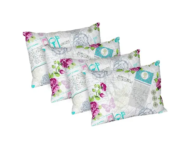 Set 4 perne Rose, microfibra matlasata Alcam, 50x70 cm