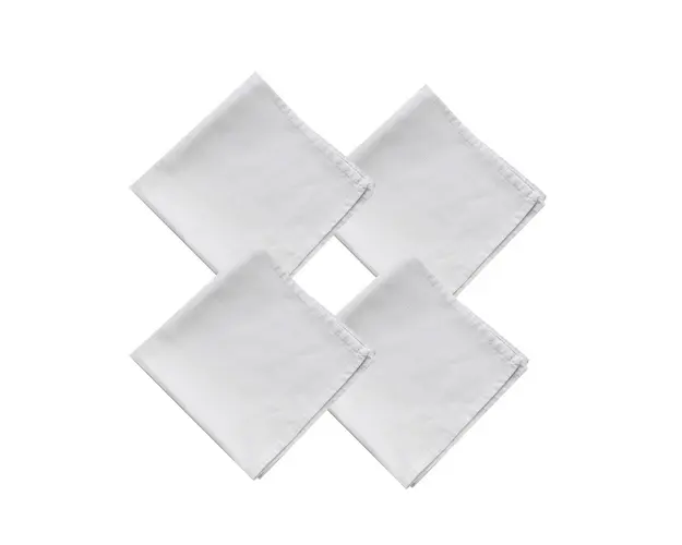 Set 4 servete de masa, Bedora, 50x50 cm, amestec bumbac, alb