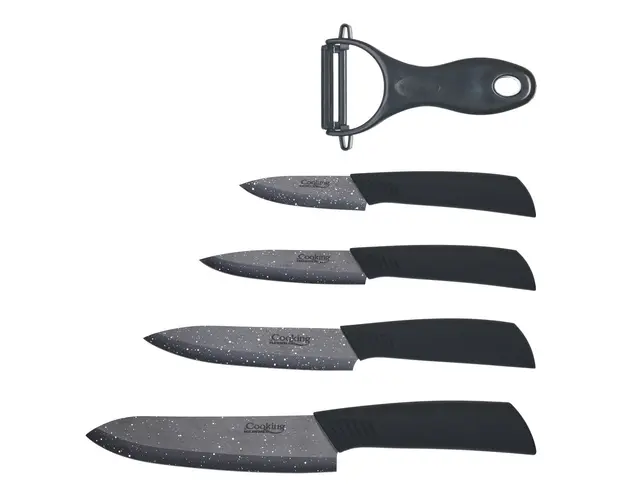 Set cutite 5 piese Cook in style, Heinner, ceramica, negru