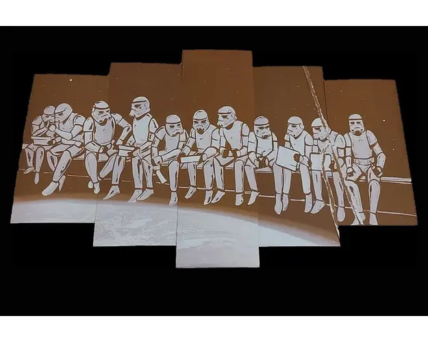 Set 5 tablouri decorative Robot, Maison in Design, MDF imprimat