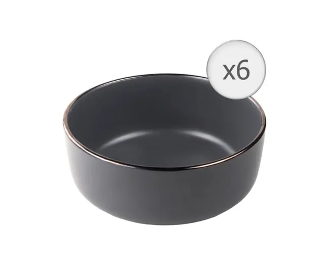 Set 6 boluri Calypso, Heinner, Ø16 cm, ceramica, negru