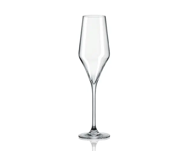 Set 6 pahare pentru sampanie Aram, Rona, 220 ml, sticla, transparent