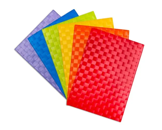 Set 6 suporturi pentru farfurie, Intrecci, Excelsa, 42.5x30 cm, polipropilena, multicolor