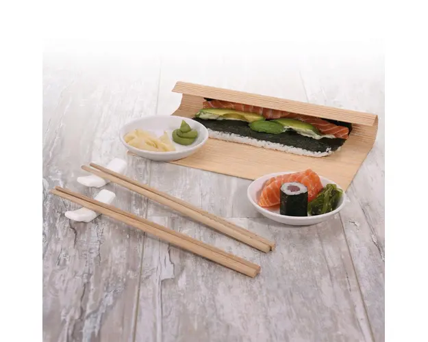 Set 7 piese pentru sushi Excellent Houseware, portelan, alb