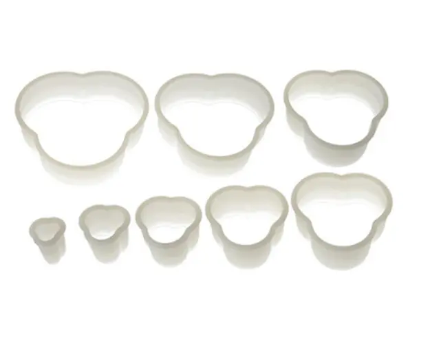 Set 8 forme pentru biscuiti Clover, Silikomart, Ø2.9 cm - Ø12.4 cm, nailon
