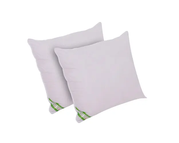 Set Alcam, 2 perne 70x70 cm, microfibra matlasata, lavabile, alb