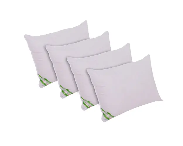 Set Alcam, 4 perne 50x70 cm, microfibra matlasata, lavabile, alb