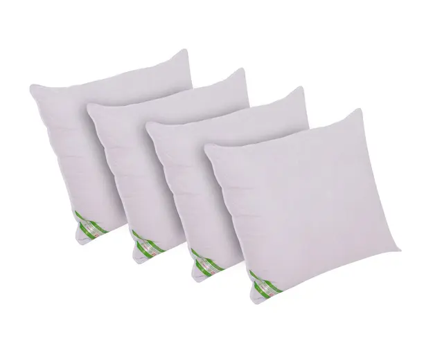 Set Alcam, 4 perne 70x70 cm, microfibra matlasata, lavabile, alb