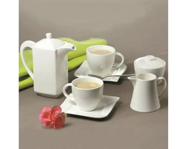 Set cafea/ceai 29 piese Fala, Ambition, 6 persoane, portelan, alb